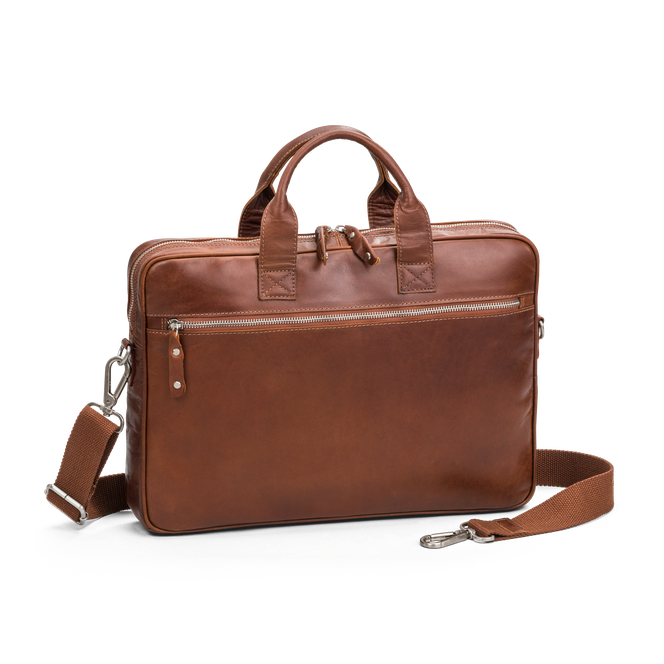 Florence pc-veske i skinn 15,6" Cognac